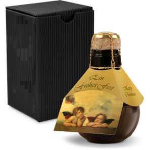 Origineller Sekt Raffael - Karton Schwarz, 125 ml