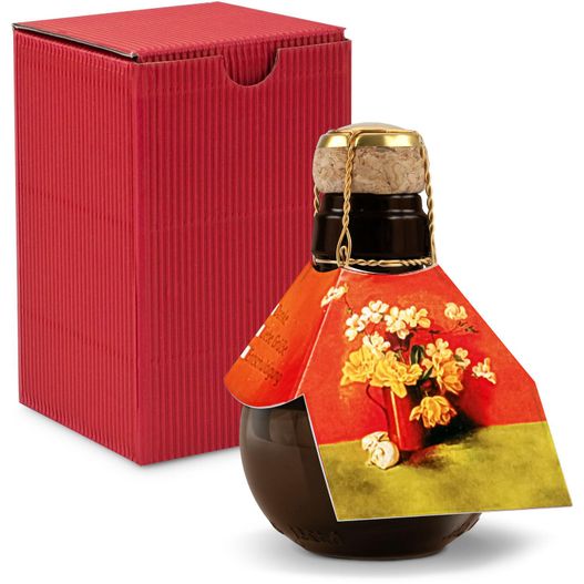 Origineller Sekt Blumengesteck - Karton Rot, 125 ml (Bild 1)