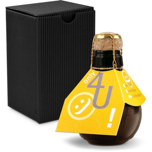 Produktabbildung Origineller Sekt Only 4 u - Karton Schwarz, 125 ml Origineller Sekt Only 4 u - Karton Schwarz, 125 ml (Bild 1)