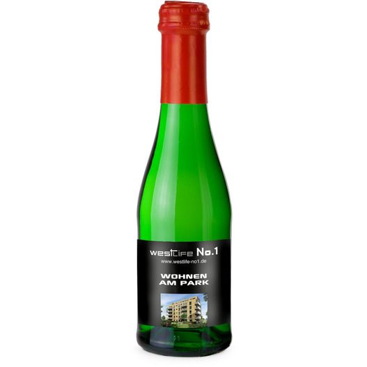 Produktabbildung Sekt Cuvée Piccolo - Flasche grün - Kapsel rot, 0,2 l Sekt Cuvée Piccolo - Flasche grün - Kapsel rot, 0,2 l (Bild 1)