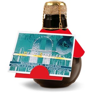 Kleinste Sektflasche der Welt Visitenkarteneinschub, 125ml