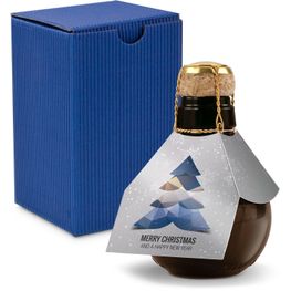 Origineller Sekt Merry Christmas - Karton Blau, 125 ml