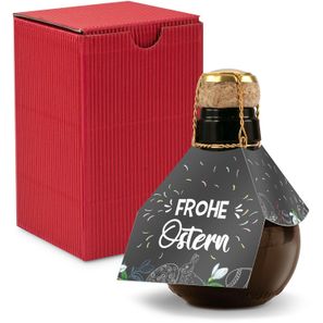 Origineller Sekt Frohe Ostern - Karton Rot, 125 ml