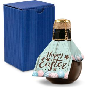 Origineller Sekt Happy Easter - Karton Blau, 125 ml