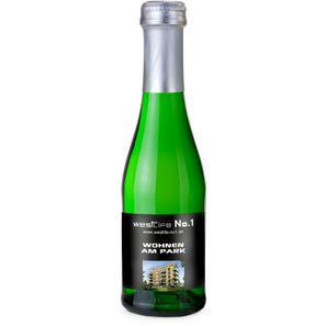 Sekt Cuvée Piccolo - Flasche grün - Kapsel silber, 0,2 l
