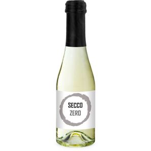 Secco ZERO, alkoholfrei - Flasche klar - Kapsel schwarz, 0,2 l