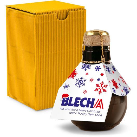 Origineller Sekt Eigendesign - Karton Gelb, 125 ml (Bild 1)