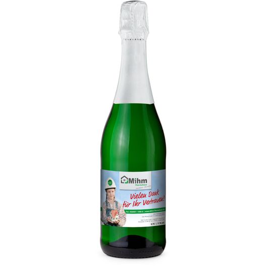 Produktabbildung Sekt Cuvée - Flasche grün - Kapselfarbe Weiß, 0,75 l Sekt Cuvée - Flasche grün - Kapselfarbe Weiß, 0,75 l (Bild 1)