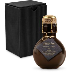 Origineller Sekt schwarzer Anhänger - Karton Schwarz, 125 ml
