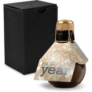 Origineller Sekt Happy New Year - Karton Schwarz, 125 ml