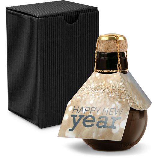 Origineller Sekt Happy New Year - Karton Schwarz, 125 ml (Bild 1)