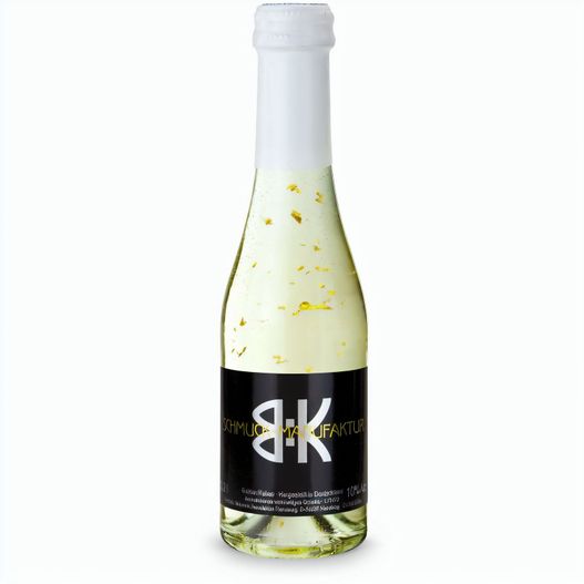 Promo Secco Piccolo - Fl. schwarz matt - Kapsel Bordeauxrot, 0,2 l (Bild 1)