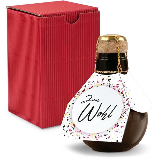 Produktabbildung Origineller Sekt Zum Wohl- Karton Rot, 125 ml Origineller Sekt Zum Wohl- Karton Rot, 125 ml (Bild 1)