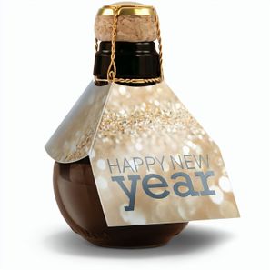 Sekt Cuvée - Flasche weiß-lackiert - Kapsel rot, 0,75 l