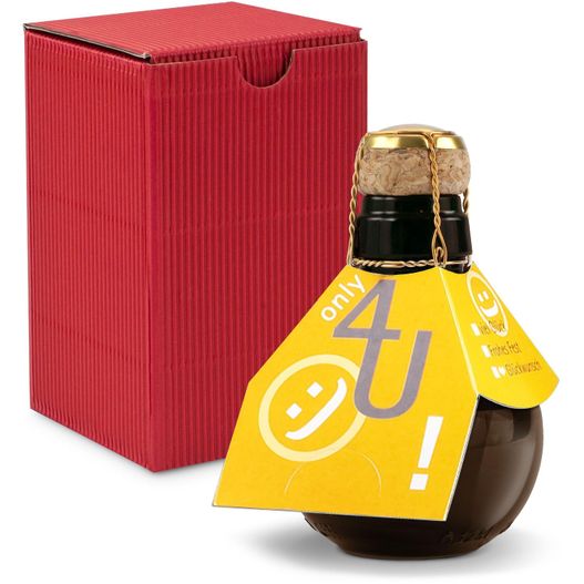 Produktabbildung Origineller Sekt Only 4 u - Karton Rot, 125 ml Origineller Sekt Only 4 u - Karton Rot, 125 ml (Bild 1)