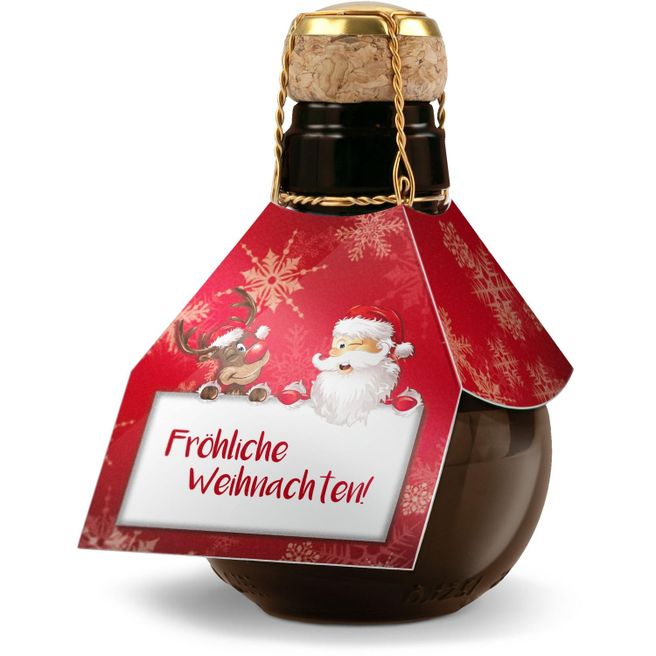 Kleinste Sektflasche der Welt Fröhliche Weihnachten