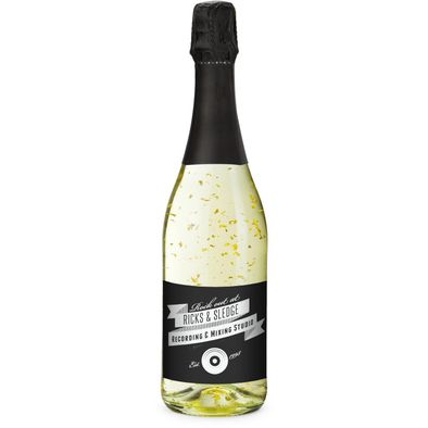 Golden Flakes - Flasche klar - Kapsel schwarz, 0,75 l