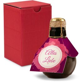 Origineller Sekt Alles Liebe - Karton Rot, 125 ml