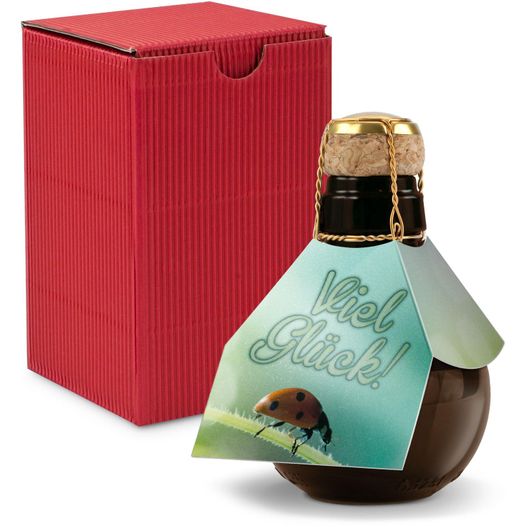 Produktabbildung Origineller Sekt Viel Glück - Karton Rot, 125 ml Origineller Sekt Viel Glück - Karton Rot, 125 ml (Bild 1)