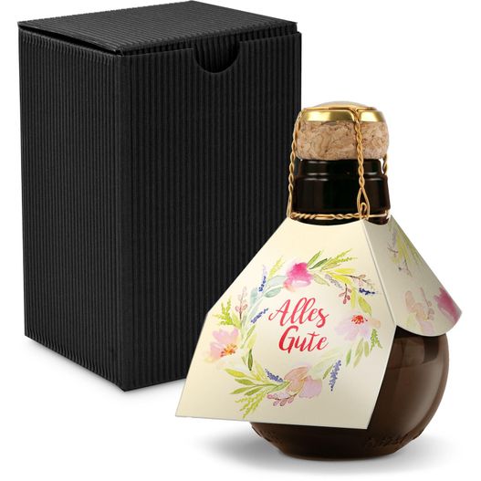 Origineller Sekt Alles Gute - Karton Schwarz, 125 ml (Bild 1)