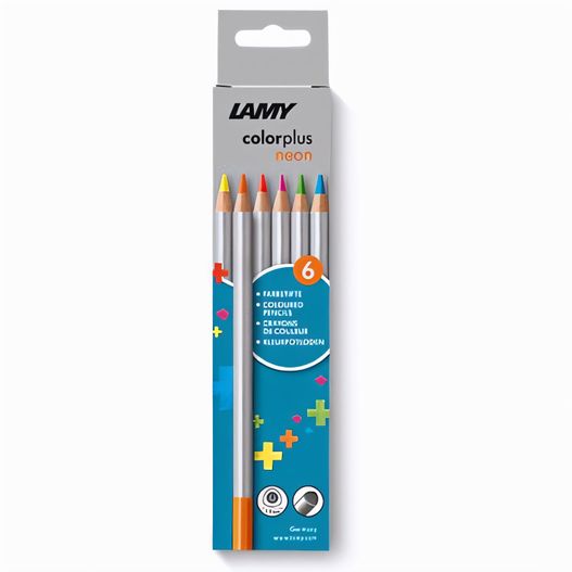 Produktabbildung LAMY Farbstift colorplus neon 6er Faltschachtel LAMY Farbstift colorplus neon 6er Faltschachtel (Bild 1)
