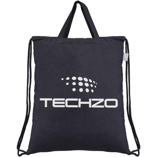 Produktabbildung Palma - Rucksack & Tragetasche mit Kordelzug aus recycelter Baumwolle (140 g/m²) Palma - Rucksack & Tragetasche mit Kordelzug aus recycelter Baumwolle (140 g/m²) (Bild 1)