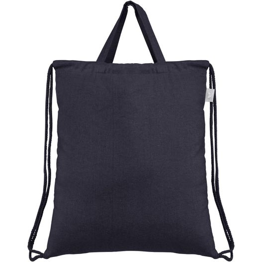 Palma - Rucksack & Tragetasche mit Kordelzug aus recycelter Baumwolle (140 g/m²) (Bild 1)