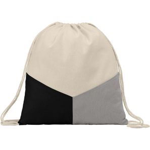 Triad - Mehrfarbige Kordelzugtasche aus recycelter Baumwolle