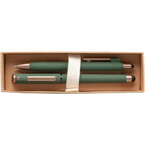 York Kugelschreiber-Geschenkset mit bronzefarbenen Akzenten aus recyceltem Kunststoff inkl. verzierter Geschenkbox