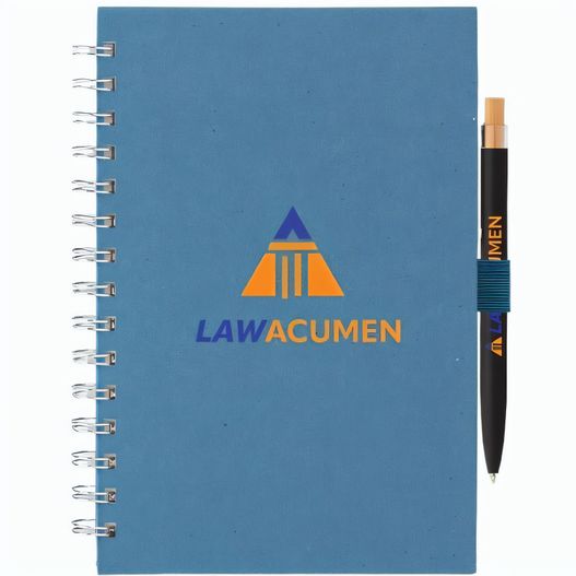 Terra Spiralnotizbuch aus recyceltem Milchkarton - A5 & Reborn Kugelschreiber - Set (Bild 1)