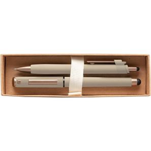 York Kugelschreiber-Geschenkset mit  bronzefarbenen Akzenten aus recyceltem Kunststoff