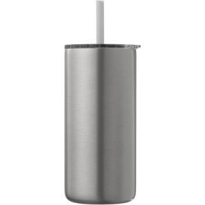 Borealis  Recycling-Edelstahlbecher mit Trinkhalm - 475 ml