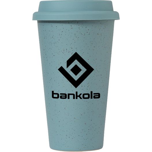 Equator - 265 ml Keramikbecher mit Silikon-Deckel - Doppelwandig (Bild 1)