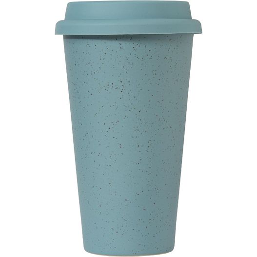 Produktabbildung Equator - 265 ml Keramikbecher mit Silikon-Deckel - Doppelwandig Equator - 265 ml Keramikbecher mit Silikon-Deckel - Doppelwandig (Bild 1)