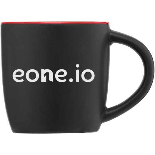 Zanzibar - 355 ml Keramiktasse - Mattschwarz mit Farbeffekt im Innenraum (Bild 1)