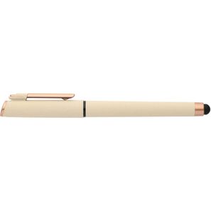York Kugelschreiber mit bronzefarbenen Akzenten und Stylus aus recyceltem Kunststoff