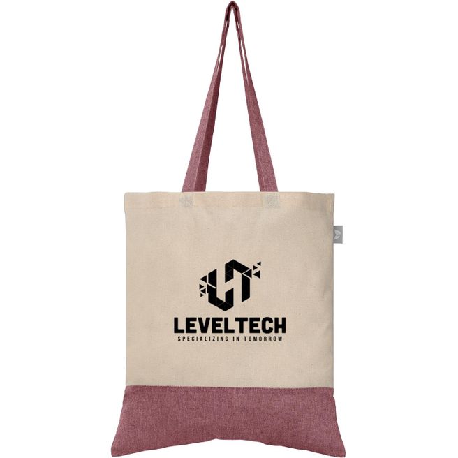 Quebec - Zweifarbige Tragetasche aus recycelter Baumwolle (140 g/m²)