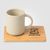 Café Duo - 325 ml Keramiktasse & Bambusbrett-Set (Bild 3)