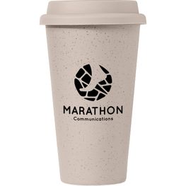 Equator - 265 ml Keramikbecher mit Silikon-Deckel - Doppelwandig