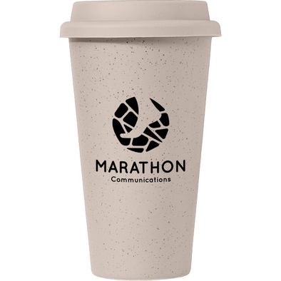 Equator - 265 ml Keramikbecher mit Silikon-Deckel - Doppelwandig