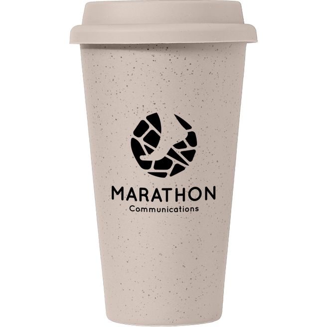 Equator - 265 ml Keramikbecher mit Silikon-Deckel - Doppelwandig