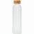Lucerne - 590 ml Borosilikat-Glasflasche in Milchglasoptik mit Bambus-Deckel