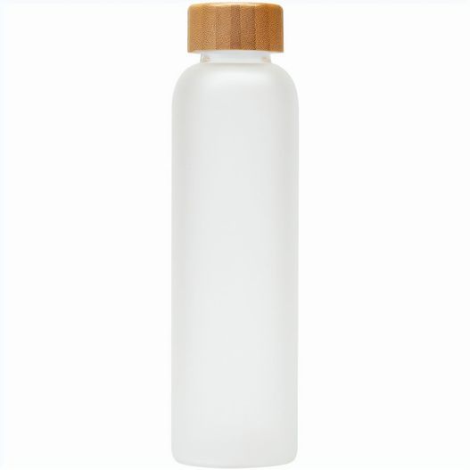 Lucerne - 590 ml Borosilikat-Glasflasche in Milchglasoptik mit Bambus-Deckel (Bild 1)