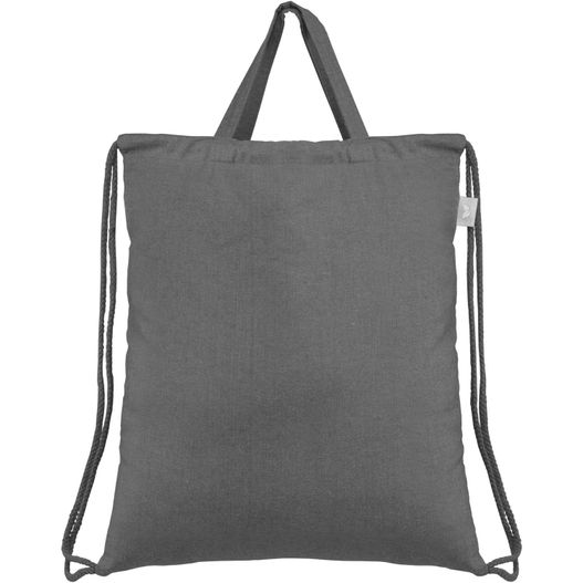 Palma - Rucksack & Tragetasche mit Kordelzug aus recycelter Baumwolle (140 g/m²) (Bild 1)