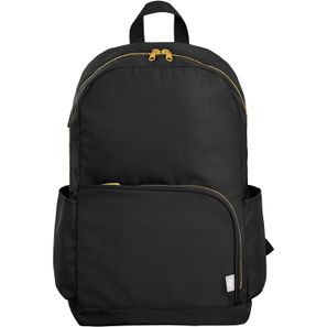 Kora Laptop-Rucksack mit zwei Fächern und goldfarbenem Reißverschluss für 15-Zoll-Laptops aus rPET – 20 L