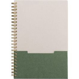 Produktabbildung Lino Notizbuch mit Spiralbindung, vertikaler Tasche und FSC-Papier - A5 Lino Notizbuch mit Spiralbindung, vertikaler Tasche und FSC-Papier - A5