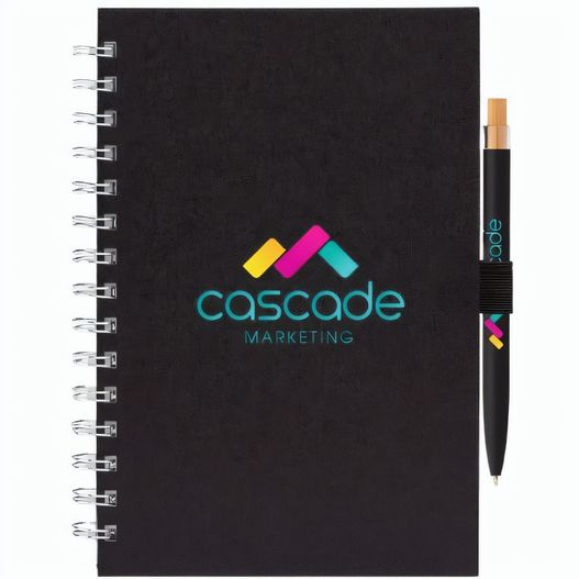 Terra Spiralnotizbuch aus recyceltem Milchkarton - A5 & Reborn Kugelschreiber - Set (Bild 1)