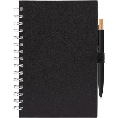 Terra Notizbuch mit Spiral aus recyceltem Milchkarton - A5 und Reborn Kugelschreiber Set