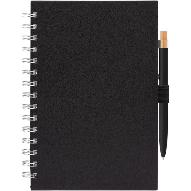 Produktabbildung Terra Notizbuch mit Spiral aus recyceltem Milchkarton - A5 und Reborn Kugelschreiber Set Terra Notizbuch mit Spiral aus recyceltem Milchkarton - A5 und Reborn Kugelschreiber Set