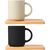 Café Duo - 325 ml Keramiktasse & Bambusbrett-Set (Bild 4)